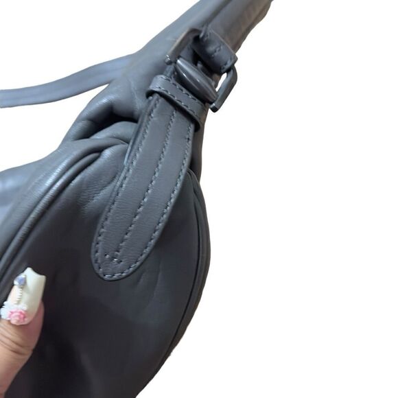 Vince Camuto Genuine Leather Grey Hobo Bag - Picture 7 of 14
